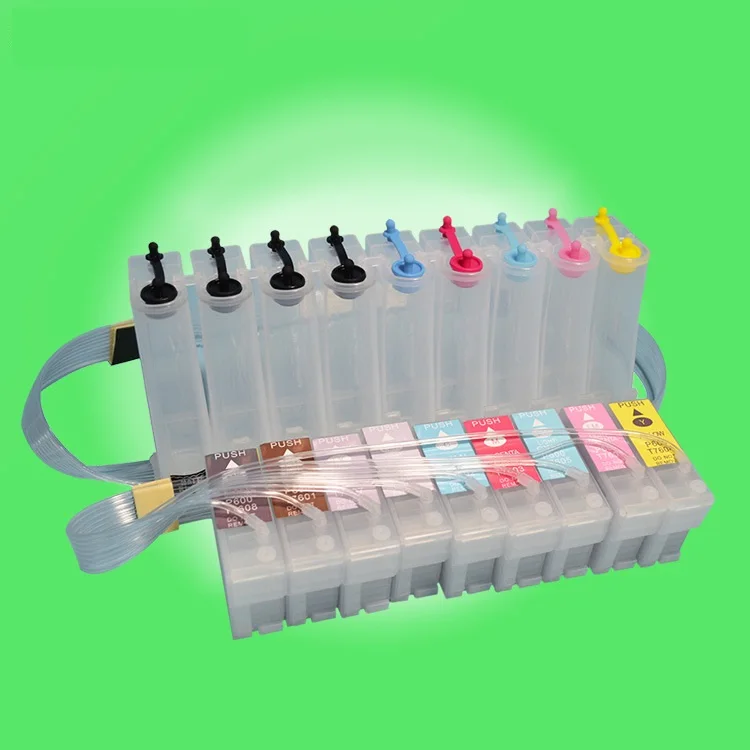 طريقة متكسرة T7601-T7609 مستمر الحبر نظام العرض كيبك الحبر لإبسون surecolor P600 P600 SC-P600 surecolor طابعة طريقة متكسرة T7601-T7609 مستمر الحبر نظام العرض كيبك الحبر لإبسون surecolor P600 P600 SC-P600 surecolor طابعة