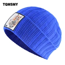 Зимние толстые теплые шапочки мужские вышитые тигровые шапочки с узором для женщин уличная Лыжная Балаклава Осенняя Новинка Хип Хоп Кепка Gorras