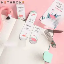Hethrone Фламинго закладки магнитные девушки каваи закладки для книги бумажные файлы организатор офиса школы Творческий зажим для бумаги