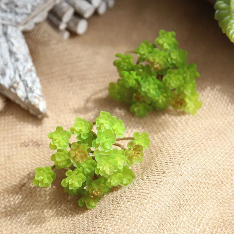 

Artificial Plant Succulent Plants Green Cactus Real Touch DIY Home Garden Party Plant Wall Indoor Decoration Photography Props