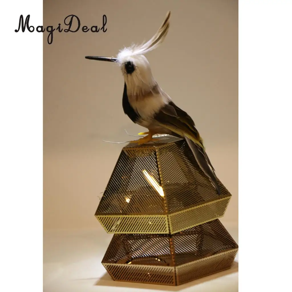 MagiDeal Artificial Bird Realistic Parrot Goose Cormorant Swallow Swan Figurine Garden Decor Craft