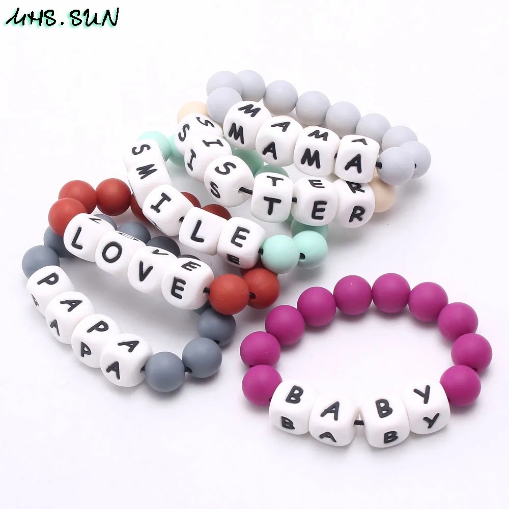 KT004 (4)$5.4.Food Grade Silicone Beads Baby Bracelets Personalised ColorLetter Teether Bangles Girls Chewable Nursing Jewelry 1PCJPG