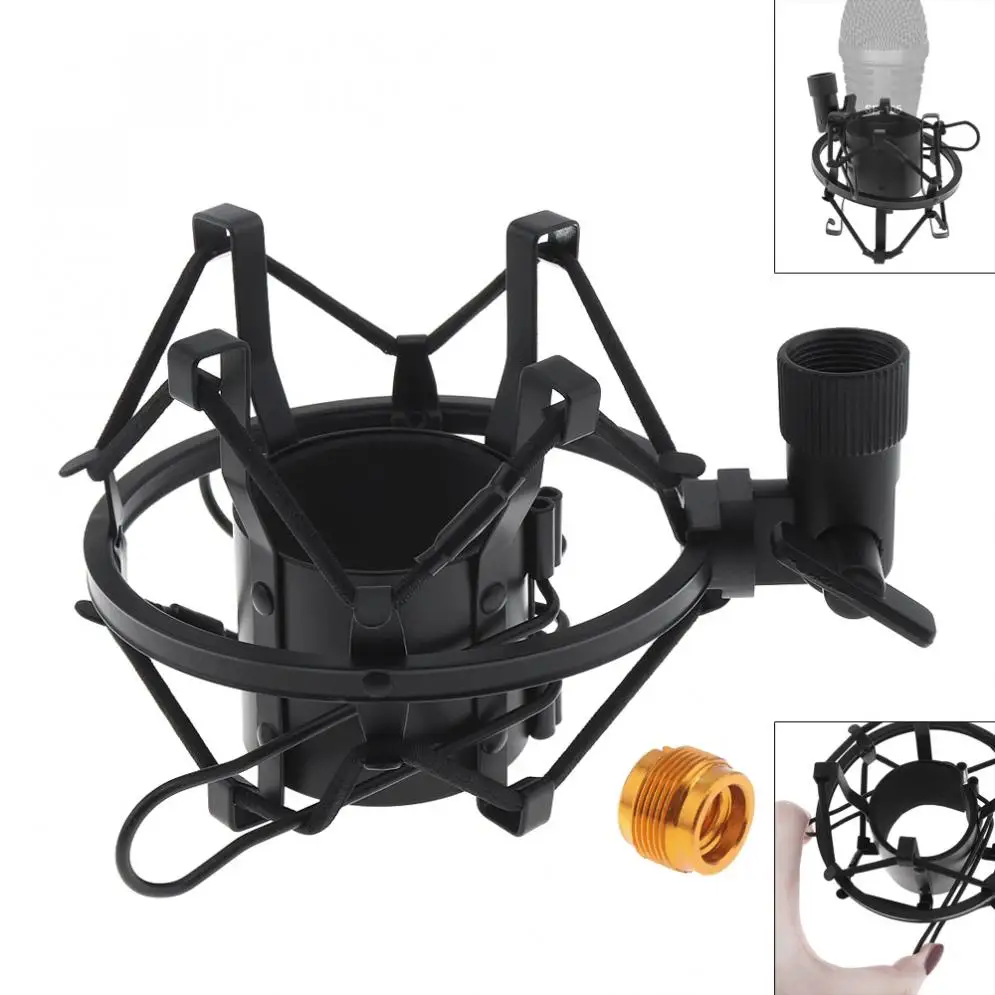

Practical Metal Recording Studio Clip Spider Microphone Stand Shock Mount with Copper Transfer for Computer Condenser Mic