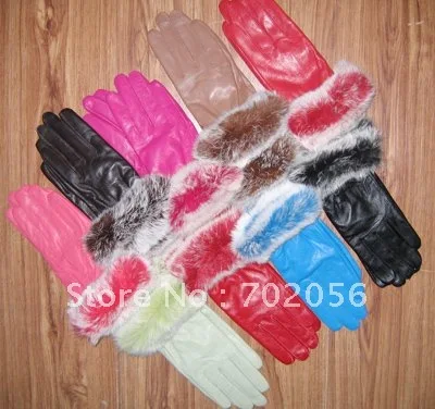 Перчатки из натуральной кожи модный шарф с подвеской цвета 12 пар/лот#2353