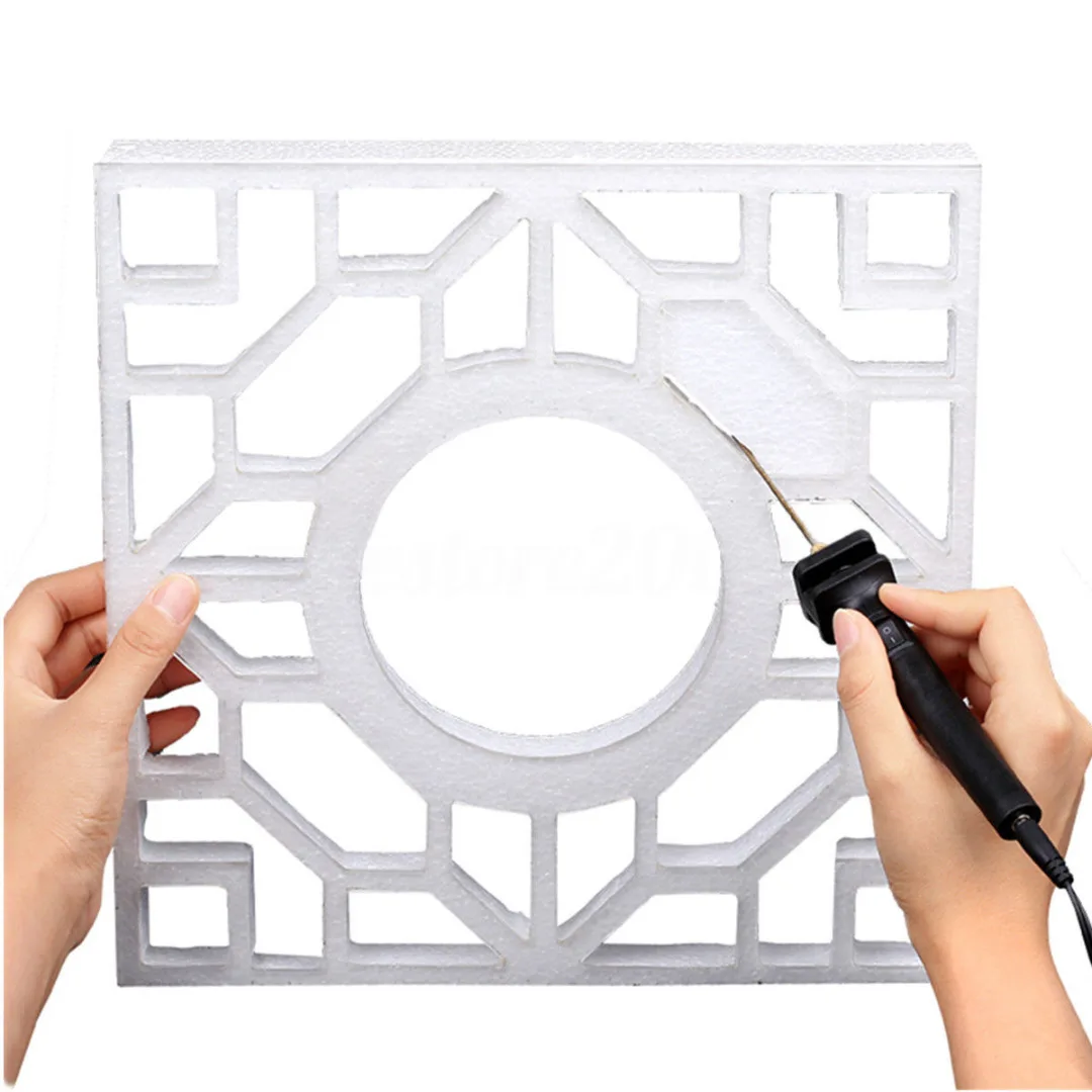 1 Set   2-20CM Electric Foam Cutter Black Electric Styrofoam Foam Cutter Hot Wire Foam Cutting Machine Pen w/ Voltage Adapter