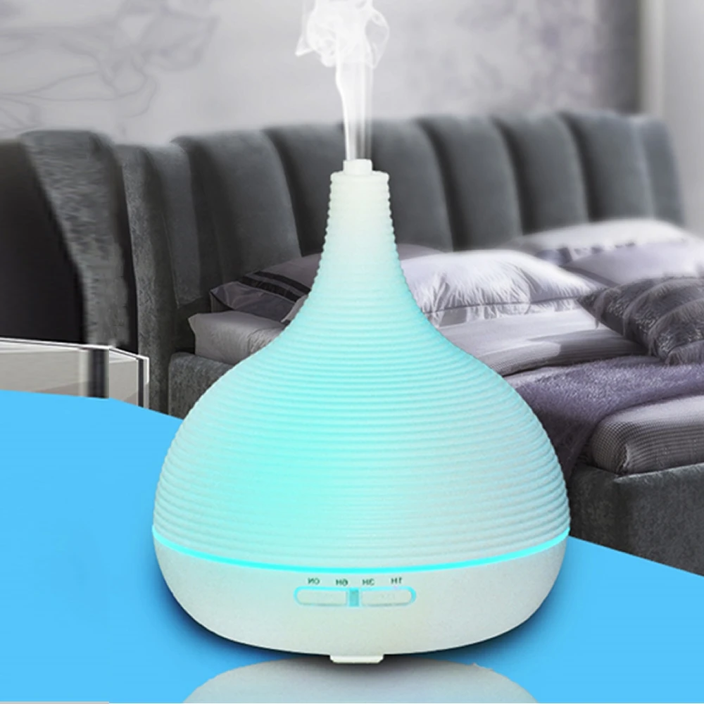 

500ml Large Capacity Ultrasonic Oil Humidifier 7 Color Light Aroma Essential Oil Diffuser White PP