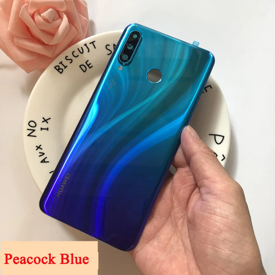 P30Lite стеклянный чехол на заднюю крышку для huawei P30 lite замена задней двери жесткий чехол для батареи Nova 4E+ клейкая наклейка