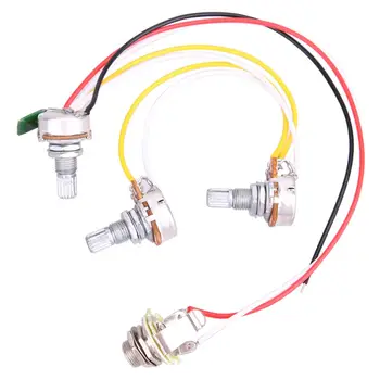 

ADDFOO 1 Set of JB Bass Guitar Wiring Harness-Prewired with 3-500k Pots For Guitar Accessories