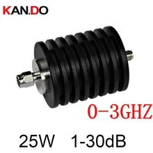 25 Вт DC-3Ghz 1-30 дБ SMA Мужской и Женский силовой антенный ввод соединитель коаксиальный разъем аттенюатор телекоммуникационная часть 3 ГГц аттенюатор
