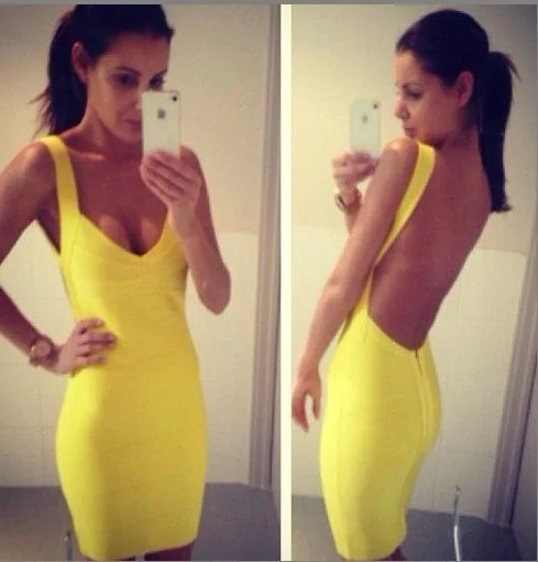 

Factory wholesale A variety of colors Fashion Sling Sexy halter Nightclubs Cocktail party Bandage dress (L892)