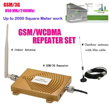 

Dual Band 65dbi GSM/3G WCDMA 900/2100MHZ Single Port LED Light ALC Mobile Phone Signal Amplifier Repeater, Signal Booster 1 Set