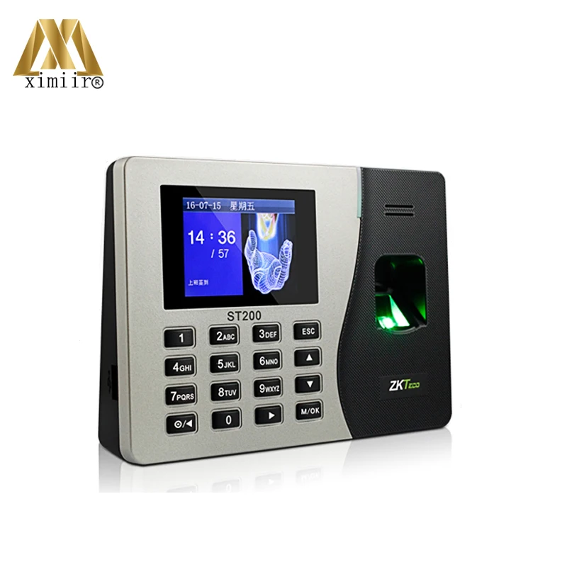 Биометрическая дактилоскопическая система машина посещаемости времени ZK ST200 с TCP/IP USB посещаемость времени Регистраторы карты учета рабочего времени