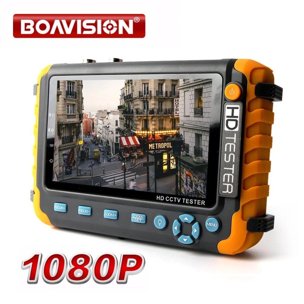 

1080P 4 IN 1 TVI AHD CVI Analog CCTV Camera Tester 5 Inch TFT LCD Build in Battery Security Tester Monitor Video Audio Test