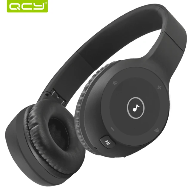 QCY J1 Шум снижение Bluetooth стерео наушники беспроводные наушники 3,5 мм AUX Наушники TF гарнитура с микрофоном