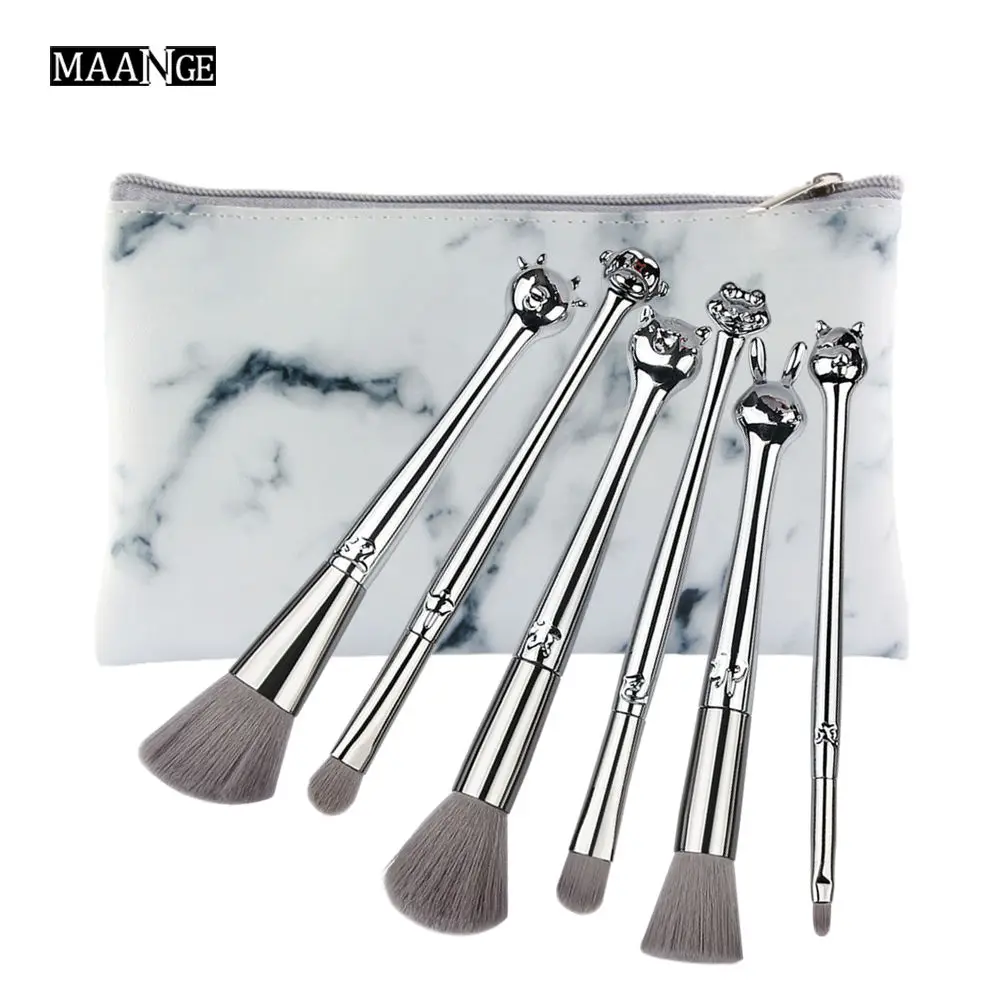 

MAANGE Chinese Zodiac Animal Makeup Brushes Set Foundation Powder Blending Eyeshadow Make Up Brush Cosmetics Tool