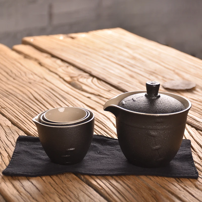 TANGPIN черный керамический чайник gaiwan чайные чашки портативный путешествия Офис чайный набор