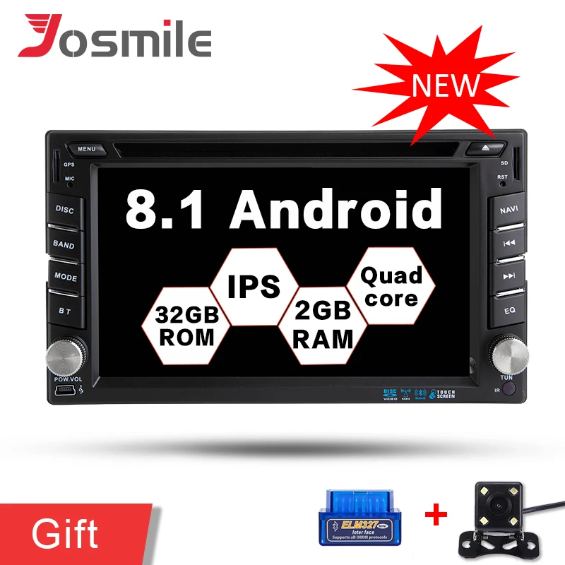 

Android 8.1 Quad Core 7 Inch Universal Android GPS Bluetooth Car DVD Player 2G RAM Wifi DVR OBD DAB+ Radio Multimedia Navigation