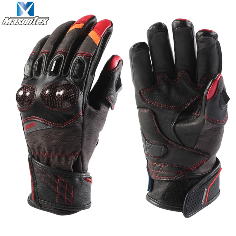 Masontex MT0 024 Genuine Leather Motocross Guante Full Finger Gloves ...
