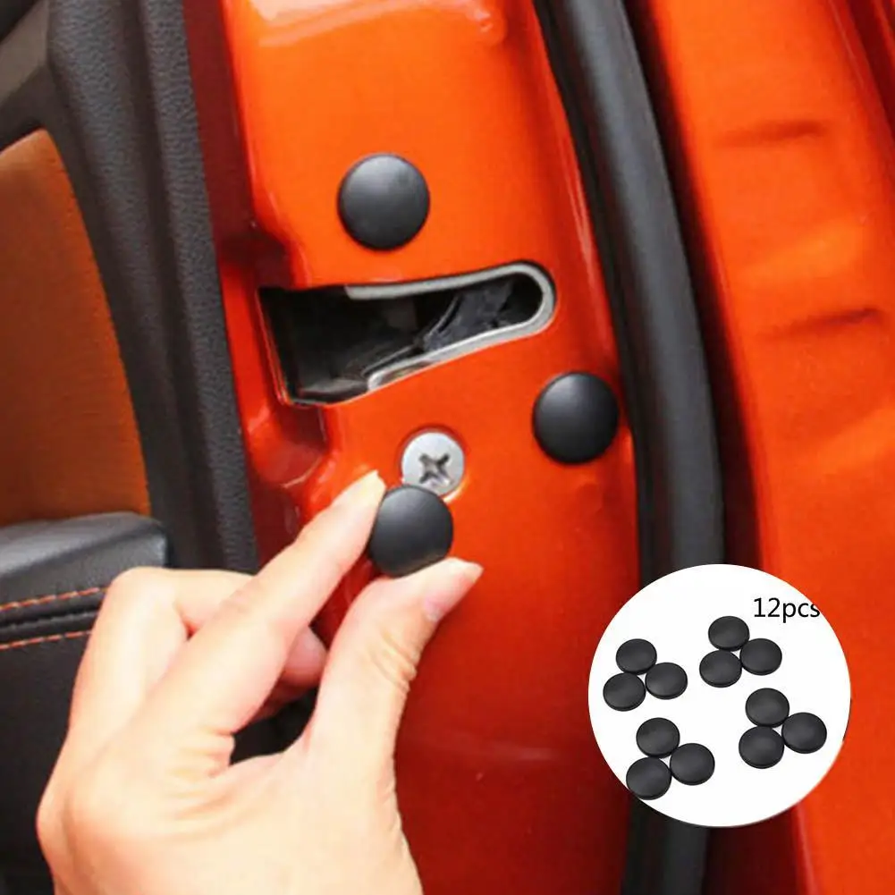 

12PCS Universal Car Interior Accessories Door Lock Screw Protector Cover Cap Trim