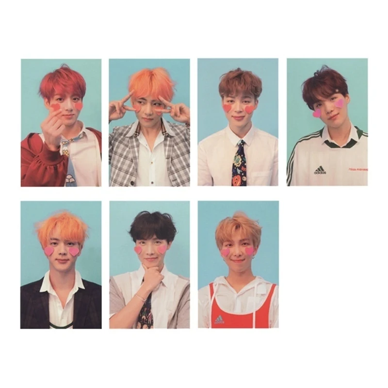 7 шт./компл. новая Kpop фото карта Bangtan мальчики любят себя Альбом Бумажные карты