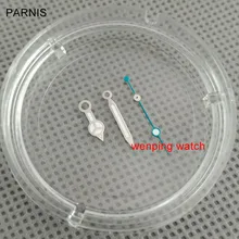 Новые Классические винтажные Parnis серебряный ободок маленький зеленый второй руки fit 8215 821A move Мужские t часы руки