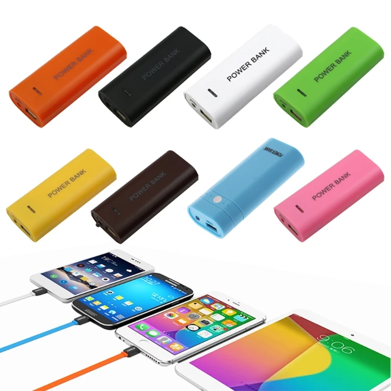 

OOTDTY Portable 5600mAh 18650 External Battery USB Charger Power Bank Case Cover