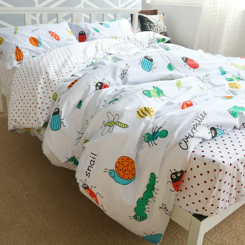 Cotton Ladybug Bedding Set Onion Home Dot Seasons Insect ...
