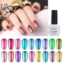 Ukiyo 8 мл Платиновый цвет УФ лак для ногтей отмачиваемый блеск лак для ногтей полуперманентный лак УФ светодиодный Гель-лак для ногтей