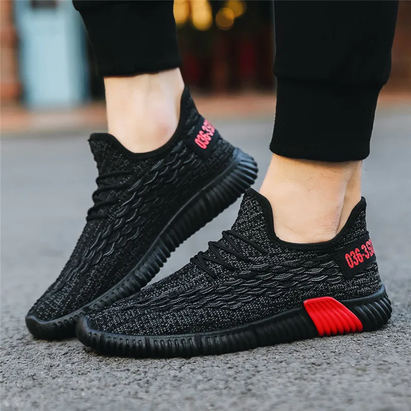 Men's Fish Scales Breathable Mesh Woven Sneakers Wild Casual Running Shoes Athletic Footwear Low Top Jogging Shoes Athletic