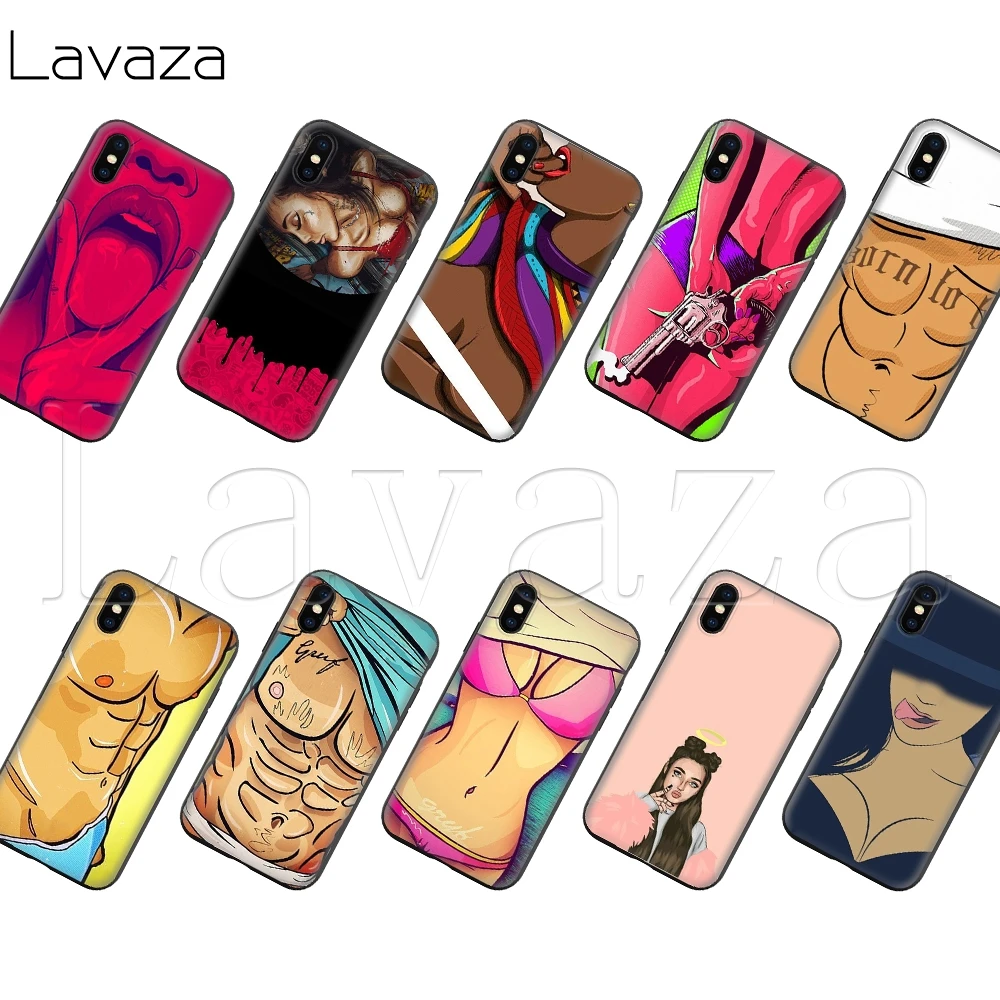 

Lavaza Swag girls drawings Muscle man Silicone Soft Case for iPhone 11 Pro XS Max XR X 8 7 6 6S Plus 5 5S SE