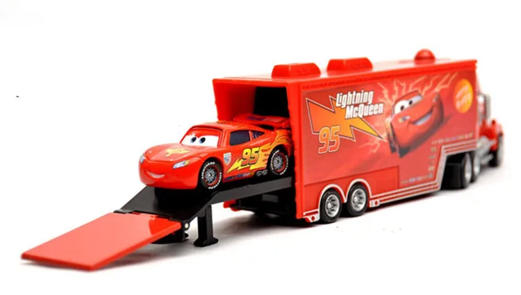 Disney Pixar Тачки 2 игрушки Молния Маккуин Mack грузовик король 1:55 литье под давлением металлический сплав Модель Фигурки игрушки подарки для детей