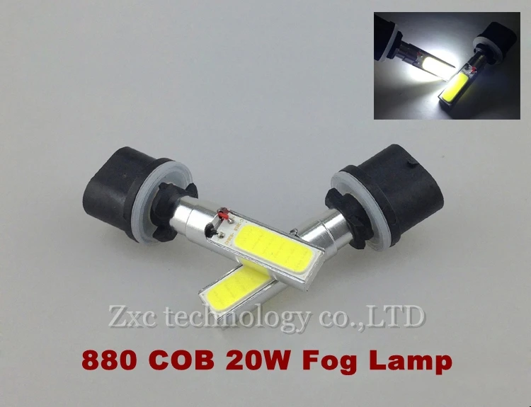 4x H27 880 COB 20W LED White Car Front Fog Lights 880 893 890 899 LED ...