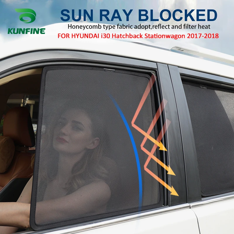 

4PCS/Set Or 2PCS/Set Magnetic Car Side Window SunShades Mesh Shade Blind For HYUNDAI i30 Hatchback Stationwagon 2017 2018