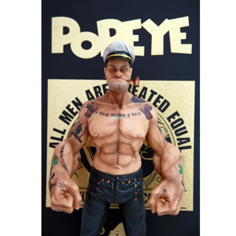 15 "Popeye Сейлор статуя Popeye бюст тату версия Полная длина портрет креативное