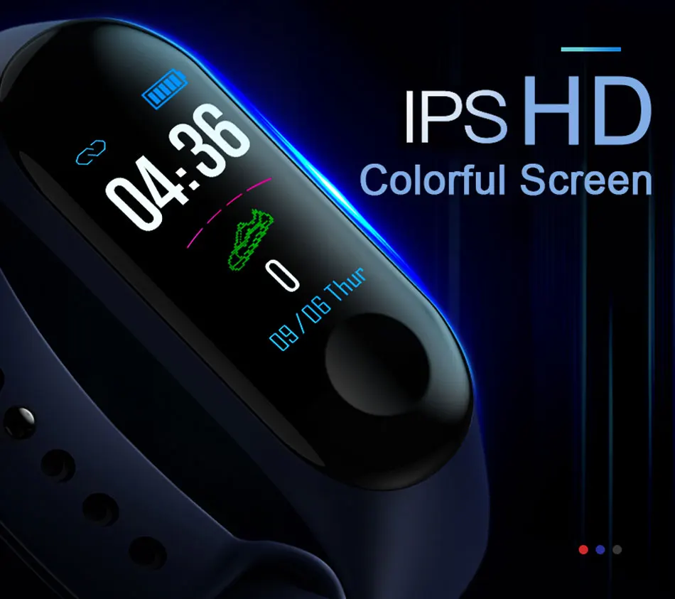 SALFRESA M3 Sport Smart Bracelet Message Push IPS HD Color Screen USB Charge Smart Band PK Xiaomi Mi Band3 Fitness Tracker Watch-3