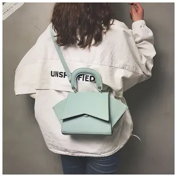 

Fashion Vintag Split PU Leather Tote Bag Trapeze Shoulder Bag Women Messenger Bags Handbag Famous Brand Crossbody Bags For Women