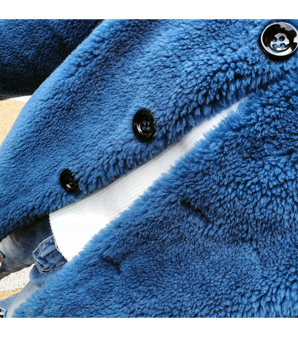 Real Fur Coat Women Winter Warm Sheep Fur Jacket Sheep Shearling Coat Short Wool Overcoat Abrigos Mujer Invierno 8190 YY603