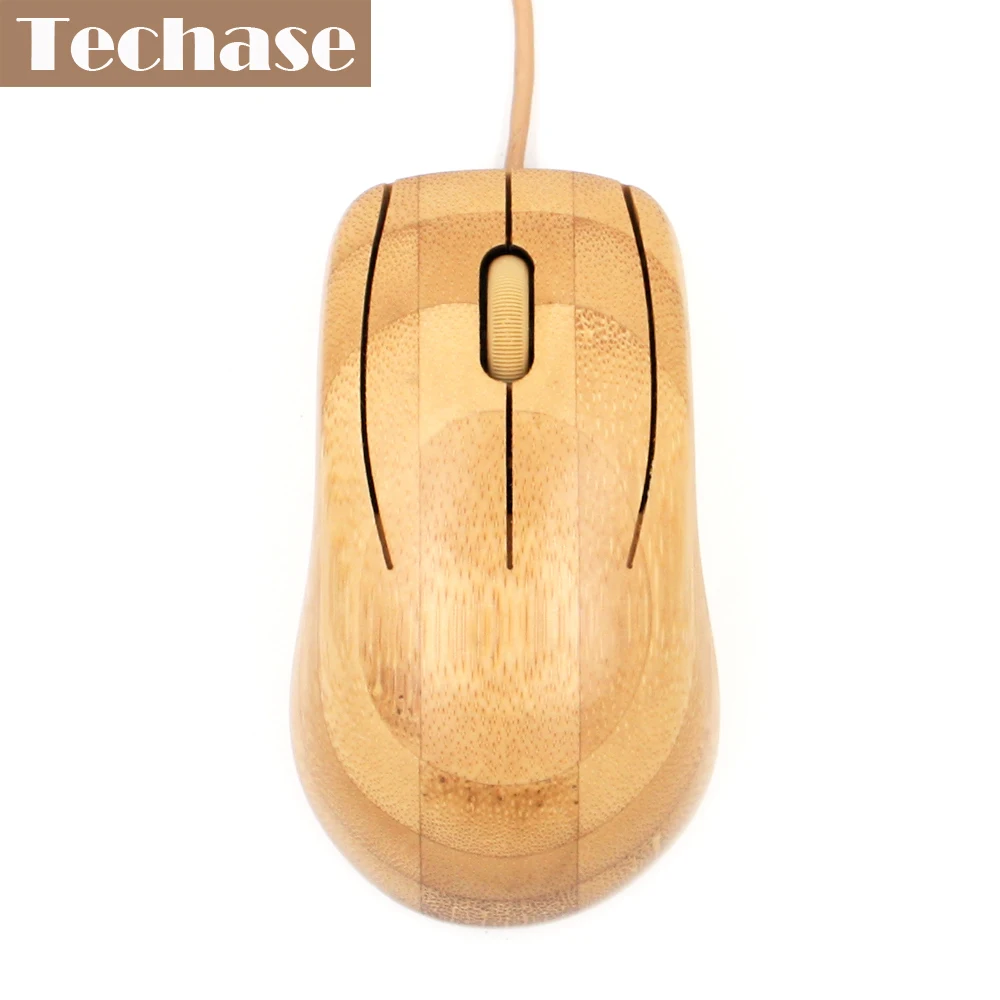 Techase Bamboo Мышь проводной Mause компьютерных игр Souris геймер Мыши компьютерные mu1063 эргономичный Мышь com FIO USB кабель Souris Ordinateur