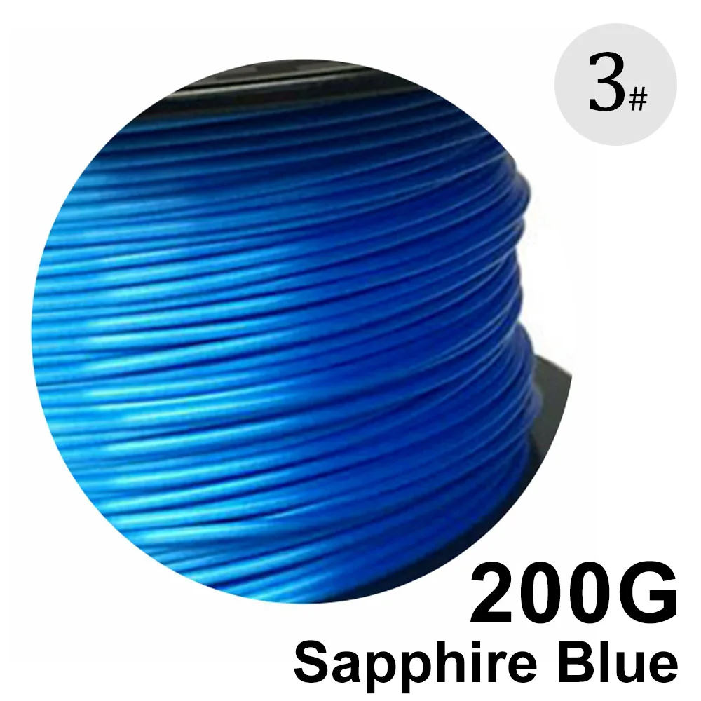 Noulei 200 г 3D принтер нить блестящая Pla 1,75 мм шелковистый насыщенный блеск 24 цвета 3D шелковая печать материал - Цвет: SAPPHIRE BLUE