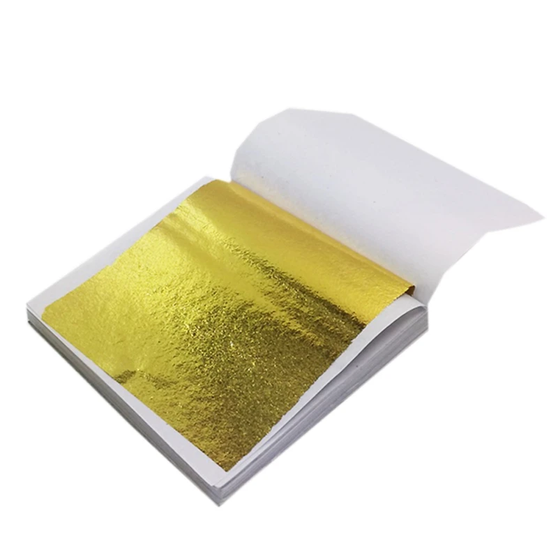 100 шт Золотая фольга дизайн крафт-бумага для творчества имитация листьев золота золочение Бумага для Diy стены мебель ремесло украшения