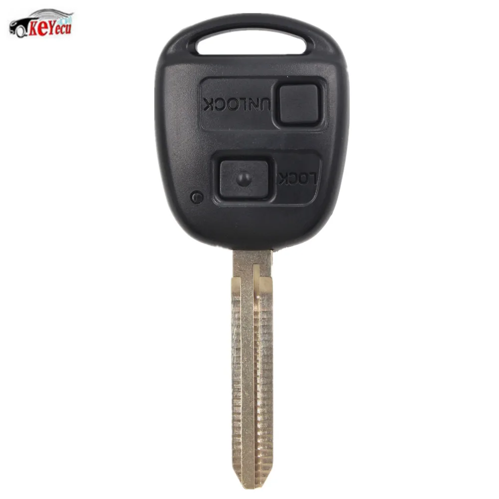 KEYECU 2 шт. дистанционный ключ 2 кнопки Fob 433 МГц 4D67/4D68 чип для Toyota RAV4 Prado Tarago Avensis Kluger P/N: 50171