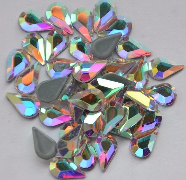 

2018 New Arrived Best Quality 5x8mm Drop shape Crystal Clear AB Hot Fix Rhinestone More Shiny Super Bright Hotfix Iron On Stones