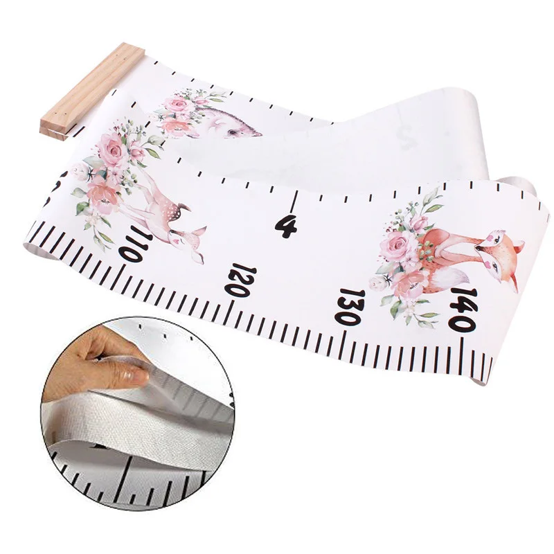 Newborn Baby Play Mat Toys Kids Growth Chart Height Measure Ruler Wooden Wall Hanging For Children Room Decoration Photo Pros
