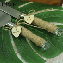 2 шт. название свадебных персоналов Дата мешковины свадебный торт лезвие сервер Сервировочный набор заказной торт нож Лопата подарок на день рождения украшение