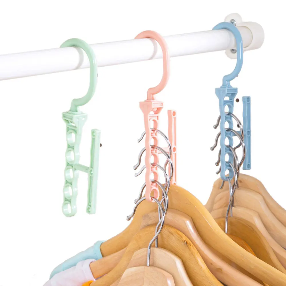 

Magic Hanger 5 Circle Multilayer Windproof Clothes Hanger Organizer Fixed Holder Storage Racks Buckle Hanger Rack Anti-Slip
