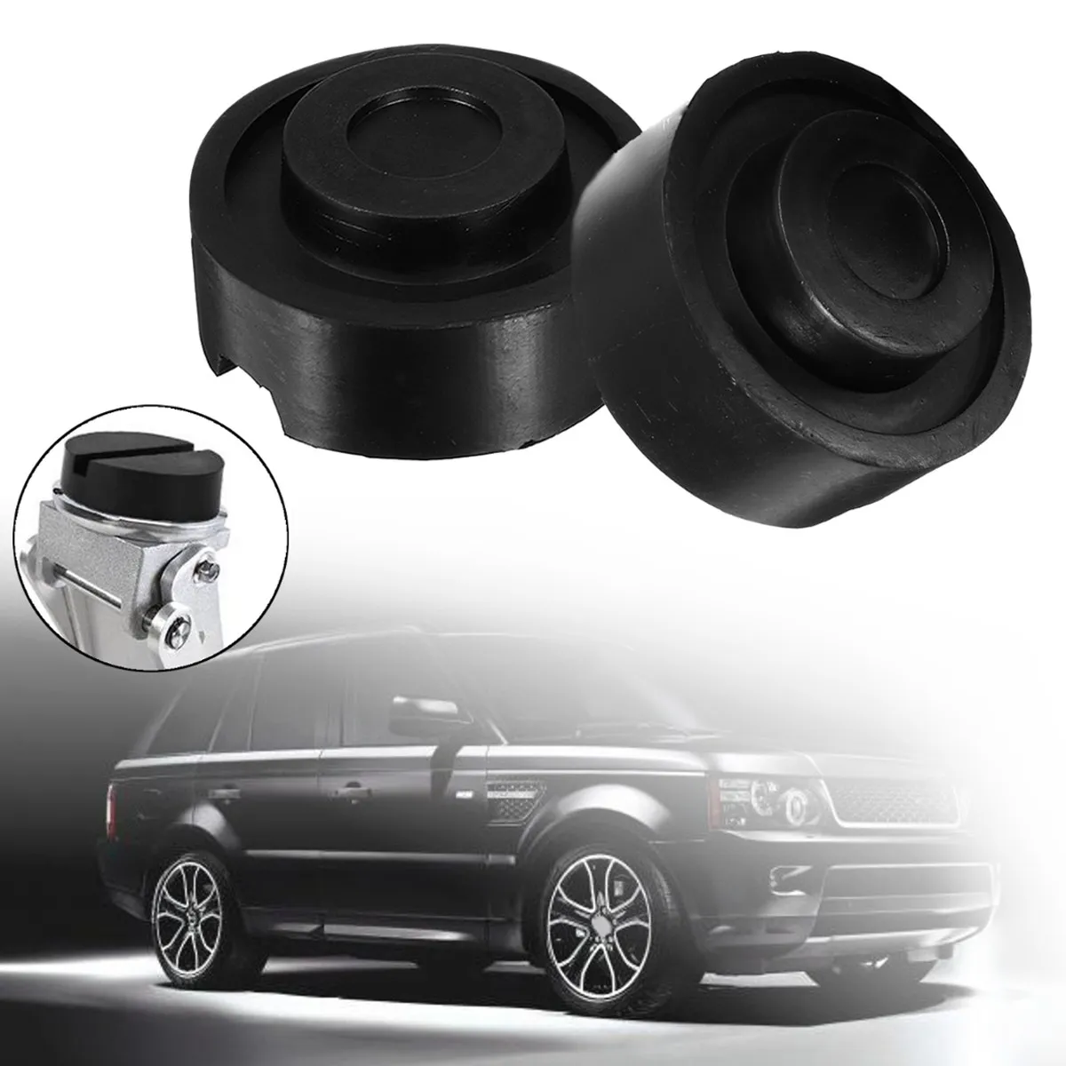 Lowered 2pcs Car Jack Pad Frame Protector Adapter Floor Slotted