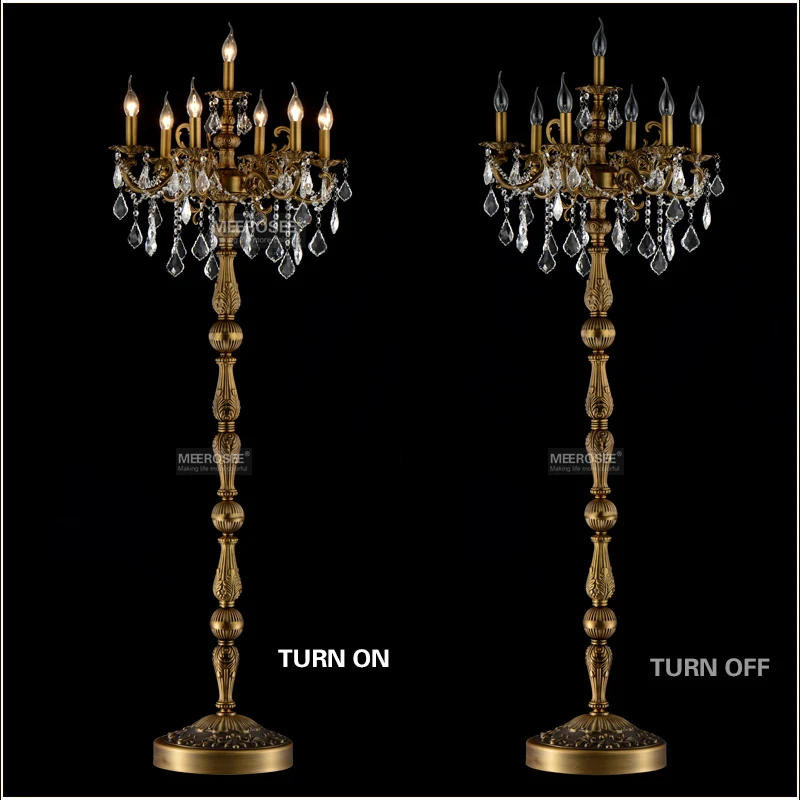 Классический 7 светильник s кристалл напольный подставка Cristal Lustre Candelabra стоячий