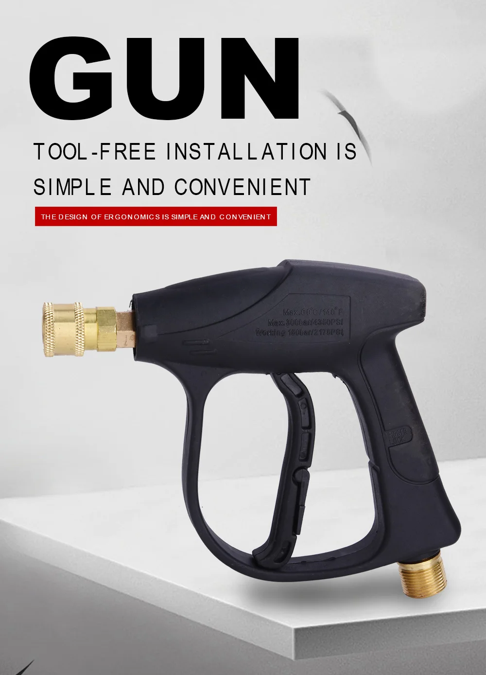 Lança de Alta Espuma de Neve Hnyri Pressão Conector Rápido Lavadora Garrafa Arma Sabão Spray Bicos Água Jet Bomba Adaptador Canhão 1l 1 - 4 14 ?_01