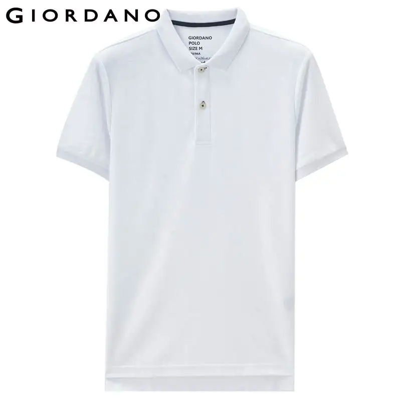 Giordano поло мужское футболка slim fit Polo фирмы Giordano с короткими рукавами выполнена из хлопка и полиэстера, рубашка а так же имеет нескольких цветовых вариантов - Цвет: 99White