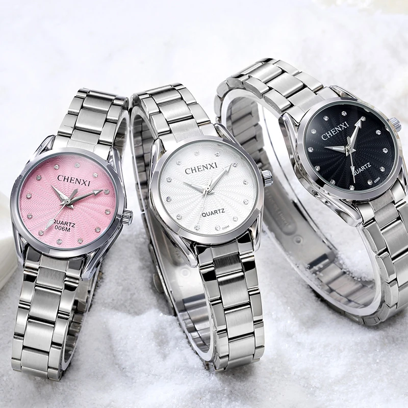 CHENXI женские часы Элегантные Стальные часы женские водонепроницаемые Модные часы женские часы повседневные кварцевые наручные часы relogio feminino